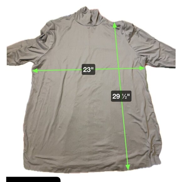 Lane Bryant NWT Gray Ruched Mock Neck Long Sleeve Top Sz 22 - Picture 6 of 7